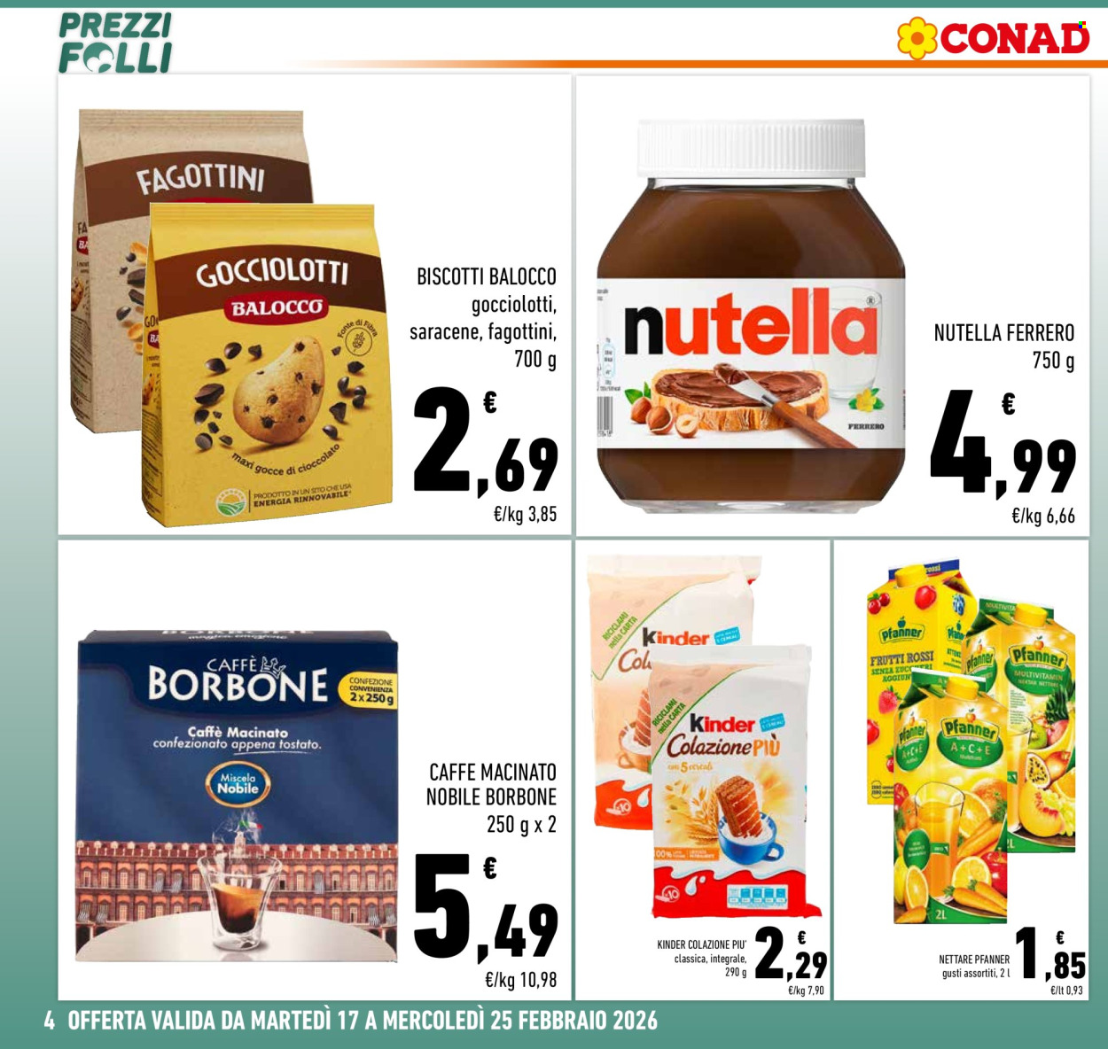 Volantino Conad - 17/2/2026 - 25/2/2026. Pagina 4