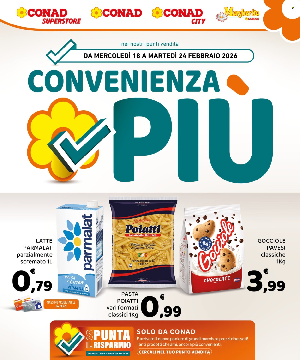 Volantino Conad - 18/2/2026 - 24/2/2026. Pagina 1
