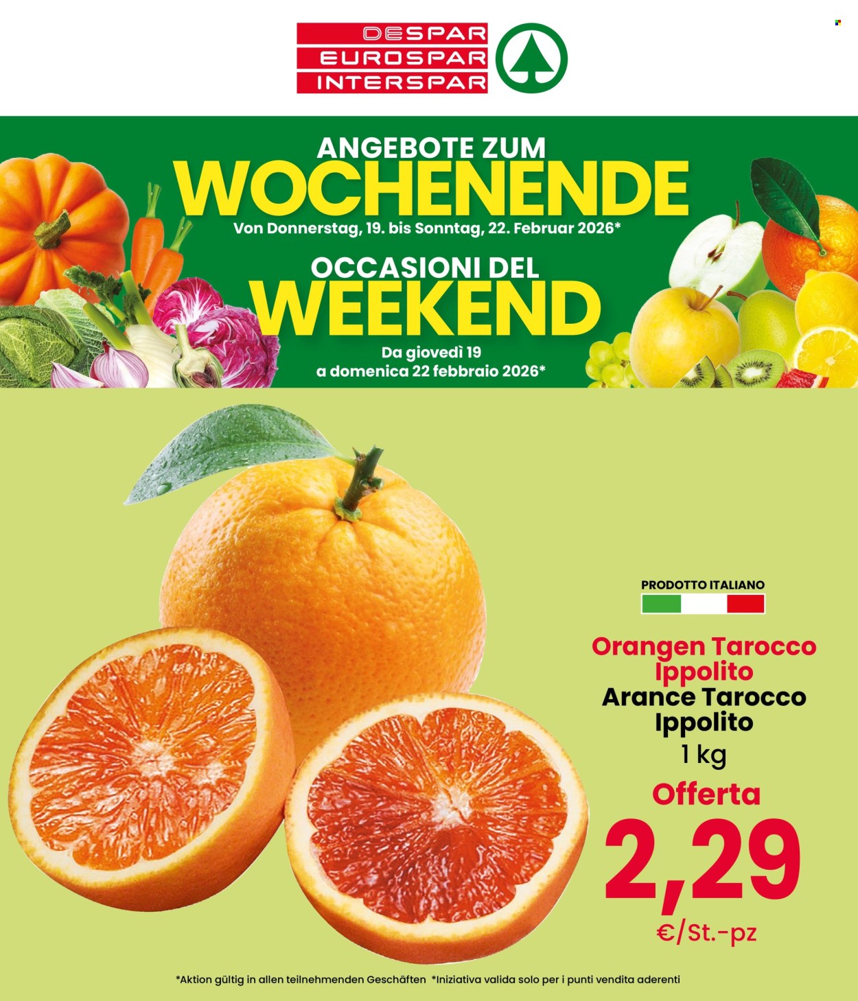 Volantino Interspar - 19/2/2026 - 22/2/2026. Pagina 1