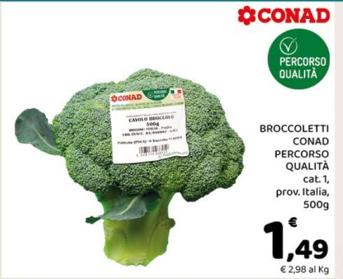 BROCCOLETTI CONAD PERCORSO QUALITÀ