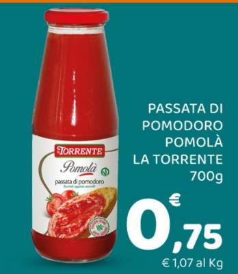 PASSATA DI POMODORO POMOLÀ LA TORRENTE 700g