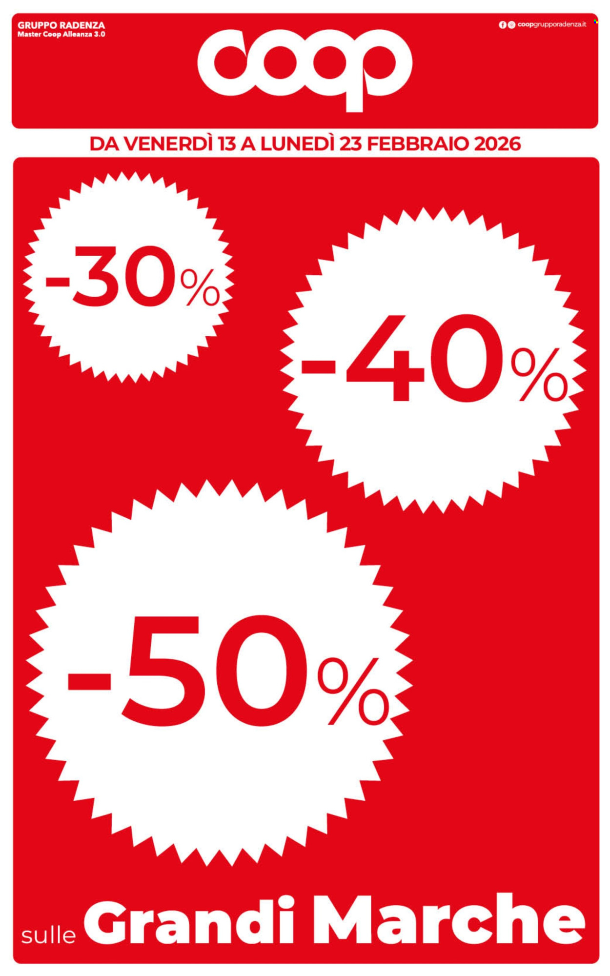 Volantino Coop - 13/2/2026 - 23/2/2026. Pagina 1