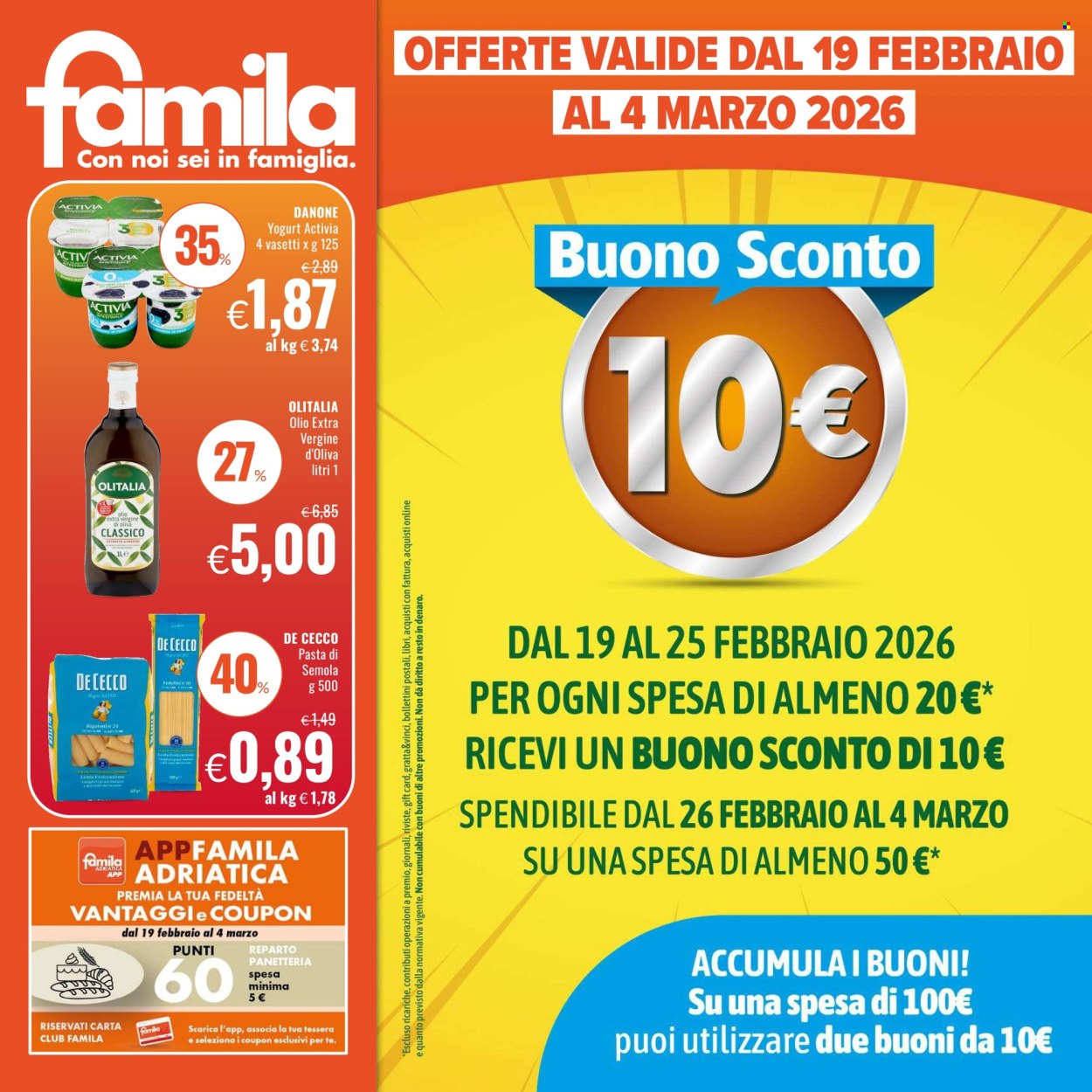 Volantino Famila - 19/2/2026 - 4/3/2026. Pagina 1