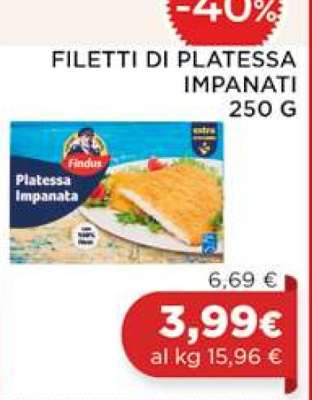 FILETTI DI PLATESSA IMPANATI 250 G