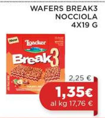 WAFERS BREAK3 NOCCIOLA 4X19 G