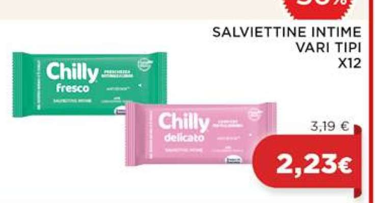 CHILLY SALVIETTINE INTIME VARI TIPI X12