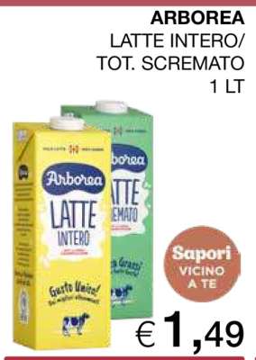 ARBOREA LATTE INTERO/TOT.SCREMATO
