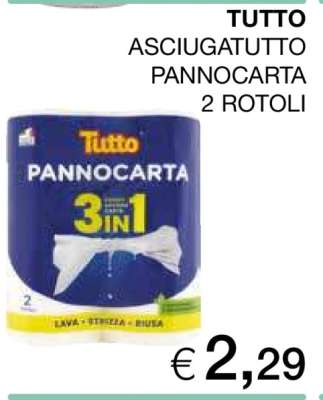 TUTTO ASCIUGATUTTO PANNOCARTA 2 ROTOLI