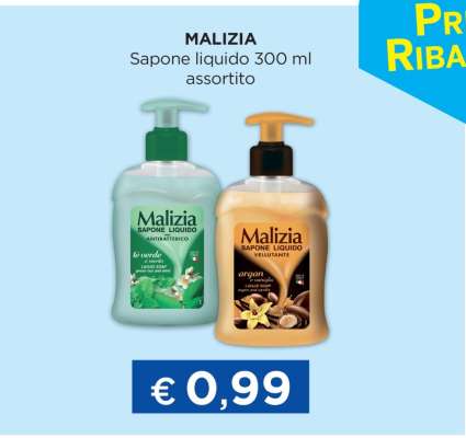 MALIZIA Sapone liquido 300 ml assortito