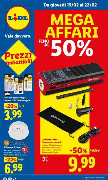 Volantino Lidl - 19/2/2026 - 22/2/2026.