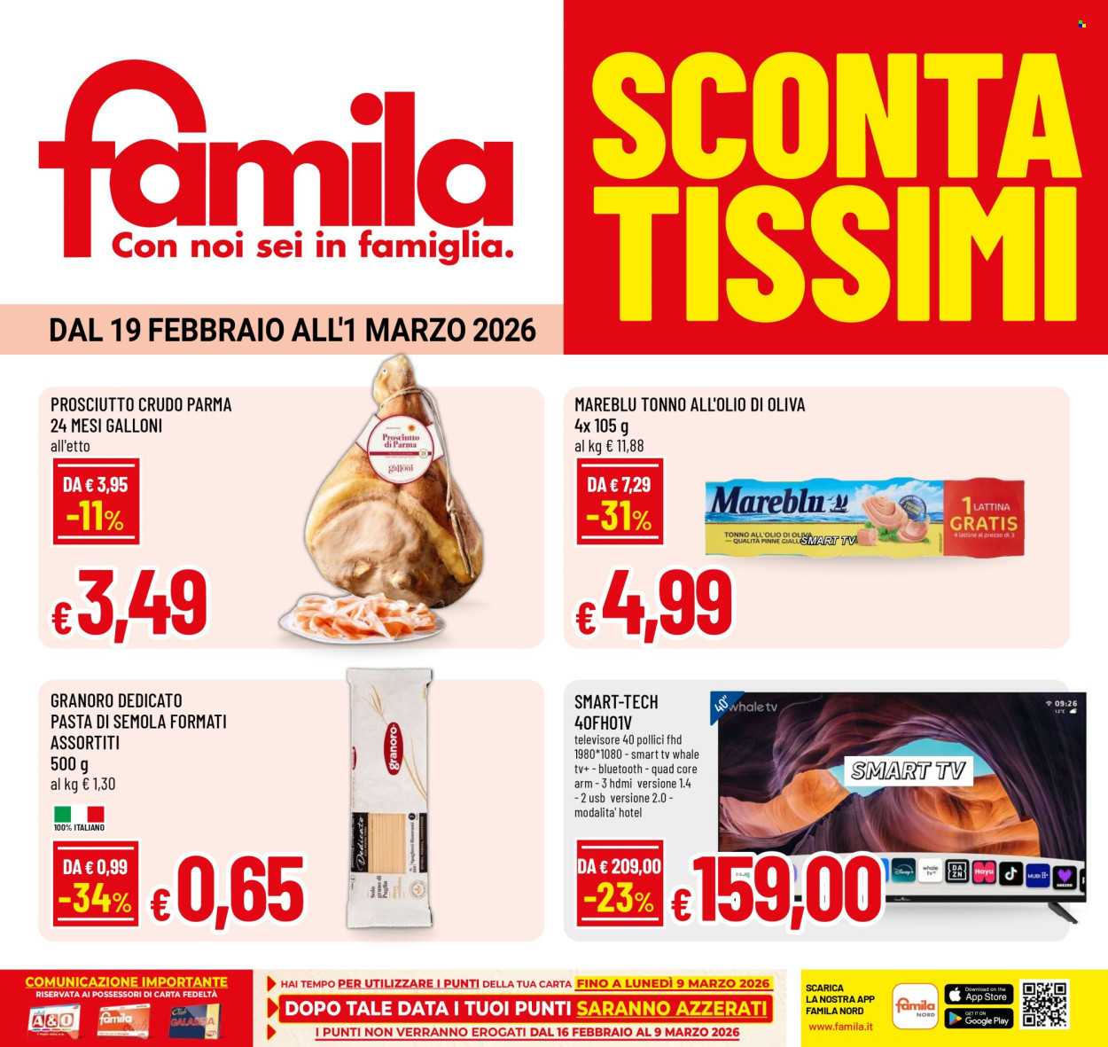Volantino Famila - 19/2/2026 - 1/3/2026. Pagina 1