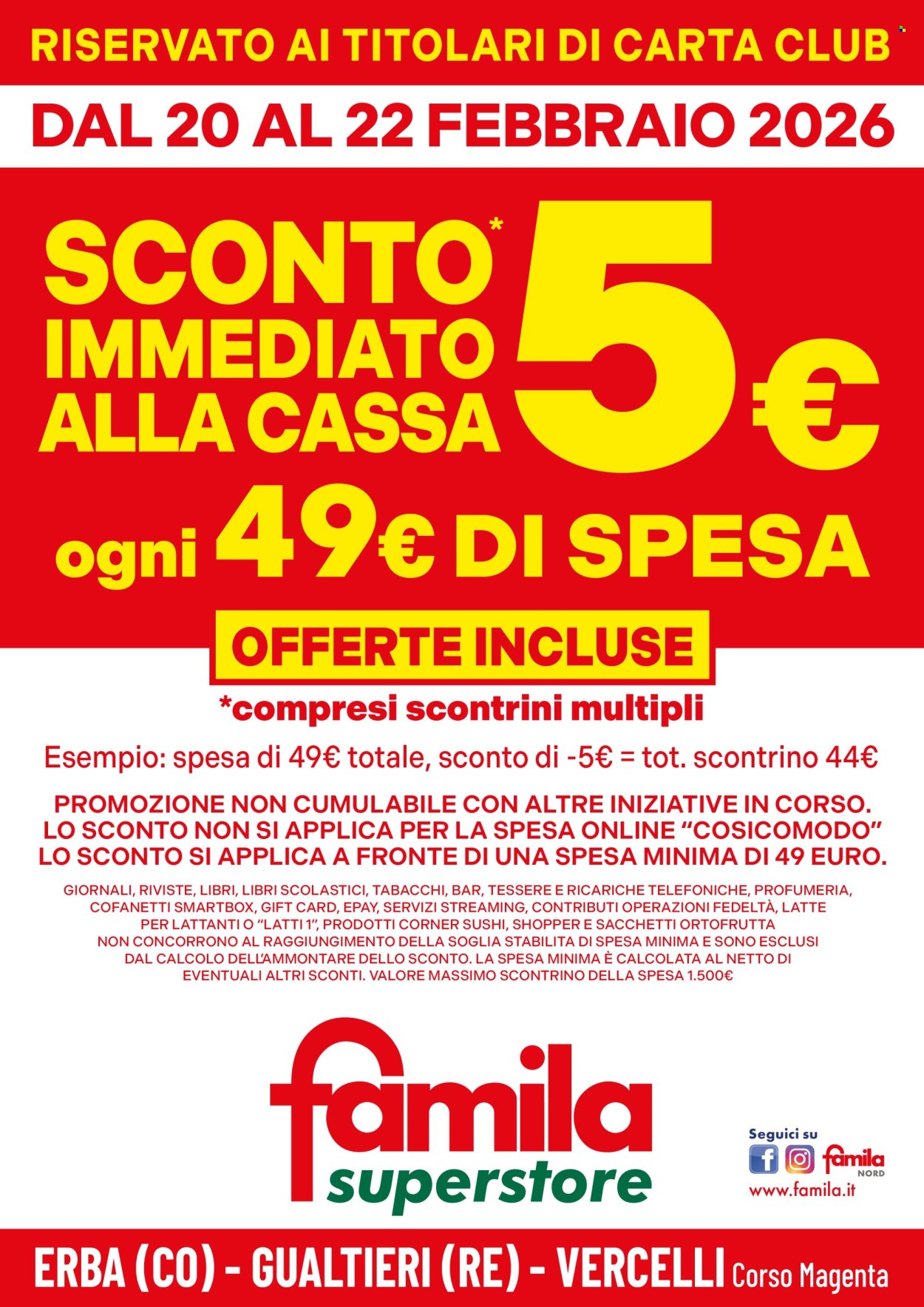 Volantino Famila - 20/2/2026 - 22/2/2026. Pagina 2