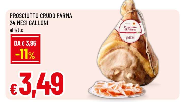 PROSCIUTTO CRUDO PARMA 24 MESI GALLONI