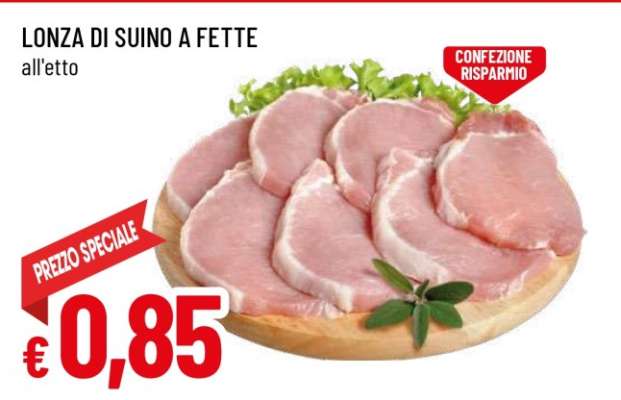 Lonza di Suino a Fette