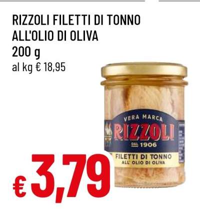 RIZZOLI FILETTI DI TONNO ALL'OLIO DI OLIVA
