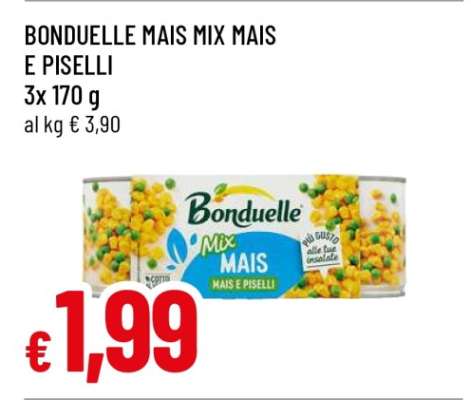BONDUELLE MAIS MIX MAIS E PISELLI