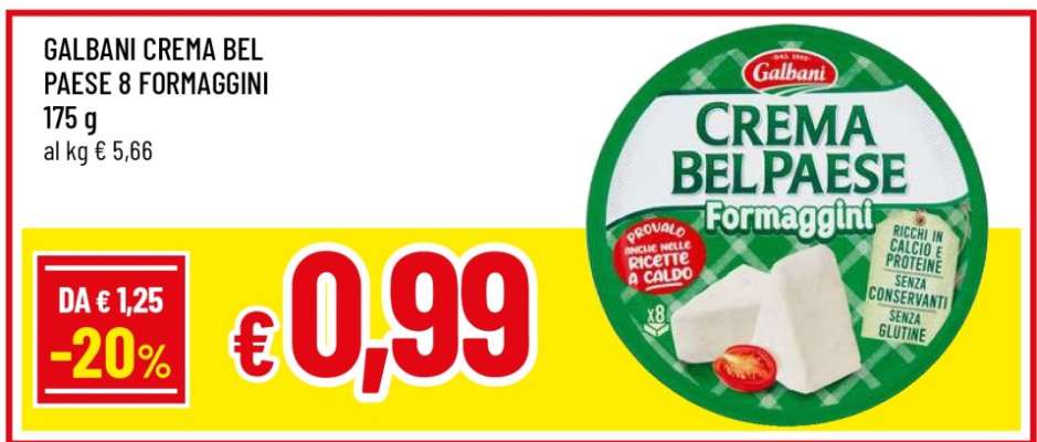 GALBANI CREMA BEL PAESE 8 FORMAGGINI