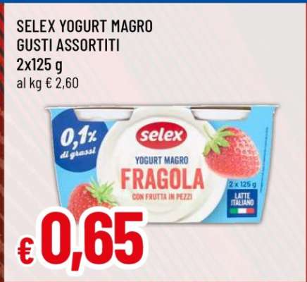 SELEX YOGURT MAGRO GUSTI ASSORTITI