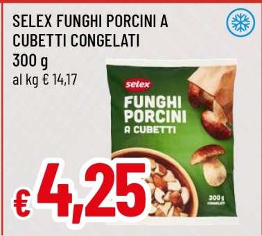 SELEX FUNGHI PORCINI A CUBETTI CONGELATI