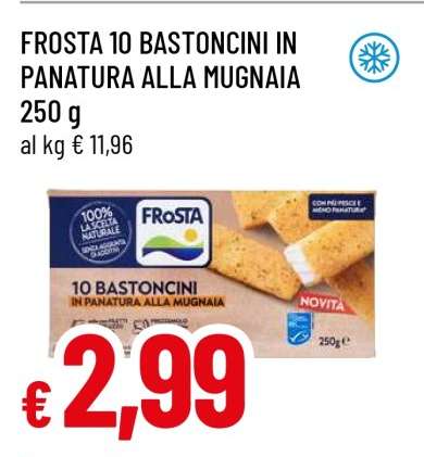 FROSTA 10 BASTONCINI IN PANATURA ALLA MUGNAIA
