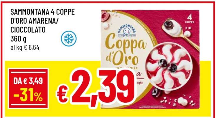 SAMMONTANA 4 COPPE D'ORO AMARENA/CIOCCOLATO