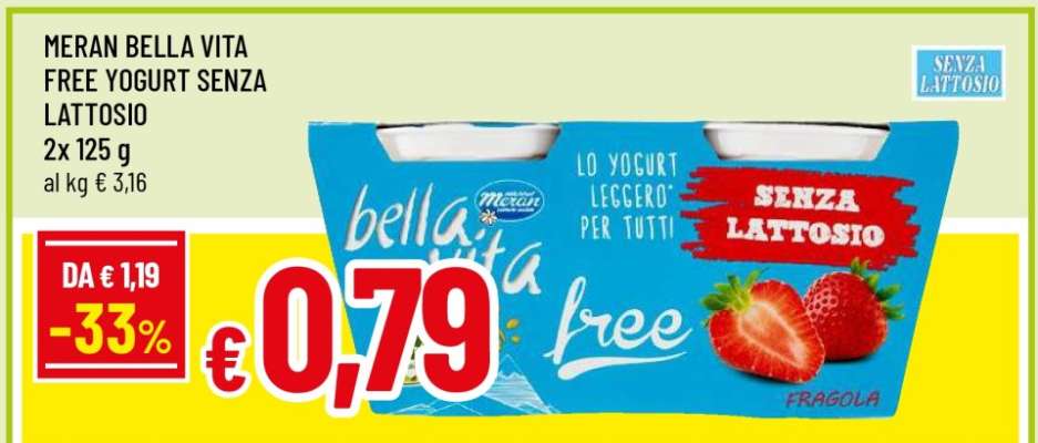 MERAN BELLA VITA FREE YOGURT SENZA LATTOSIO