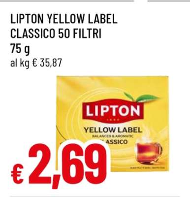 LIPTON YELLOW LABEL CLASSICO 50 FILTRI