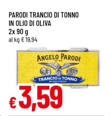 PARODI TRANCIO DI TONNO IN OLIO DI OLIVA