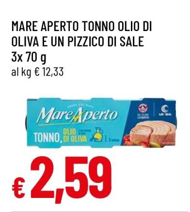 MARE APERTO TONNO OLIO DI OLIVA E UN PIZZICO DI SALE