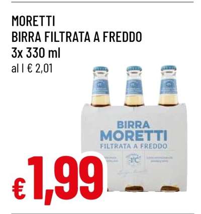 MORETTI BIRRA FILTRATA A FREDDO