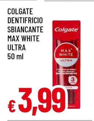 COLGATE DENTIFRICIO SBIANCANTE MAX WHITE ULTRA