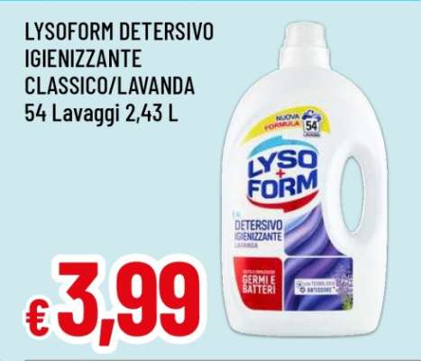 LYSOFORM DETERSIVO IGIENIZZANTE CLASSICO/LAVANDA