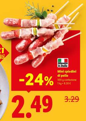 Mini spiedini di pollo