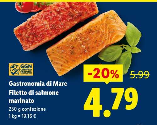 Gastronomia di Mare Filetto di salmone marinato