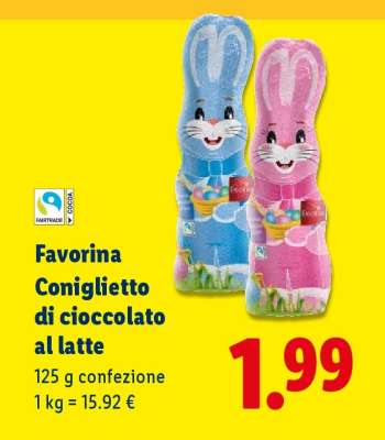 Favorina Coniglietto di cioccolato al latte