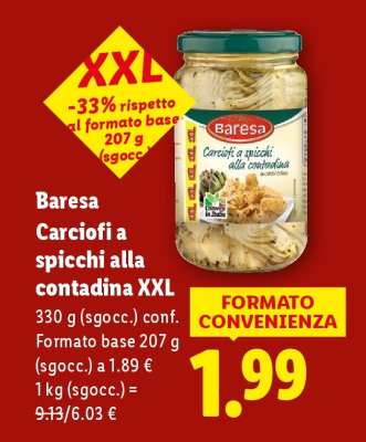 Baresa Carciofi a spicchi alla contadina XXL