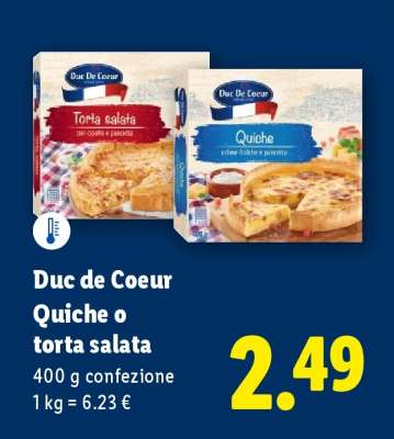 Duc De Coeur Quiche o Torta salata