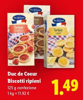 Duc de Coeur Biscotti ripieni