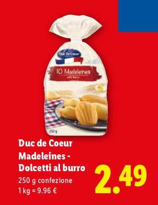 Duc de Coeur Madeleines - Dolcetti al burro