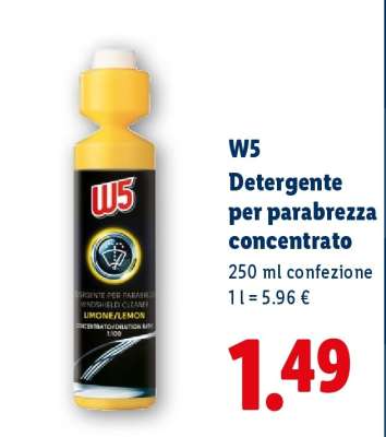 W5 Detergente per parabrezza concentrato