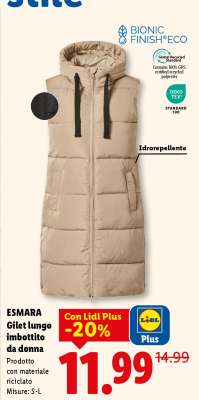 ESMARA Gilet lungo imbottito da donna