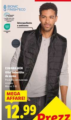 ESMARA MEN Gilet imbottito da uomo