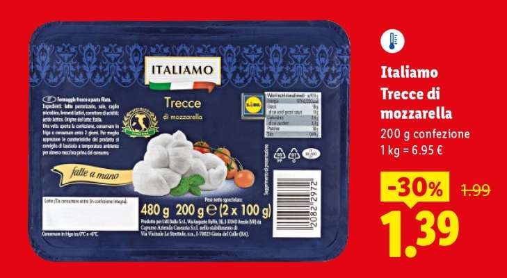 Italiamo Trecce di mozzarella