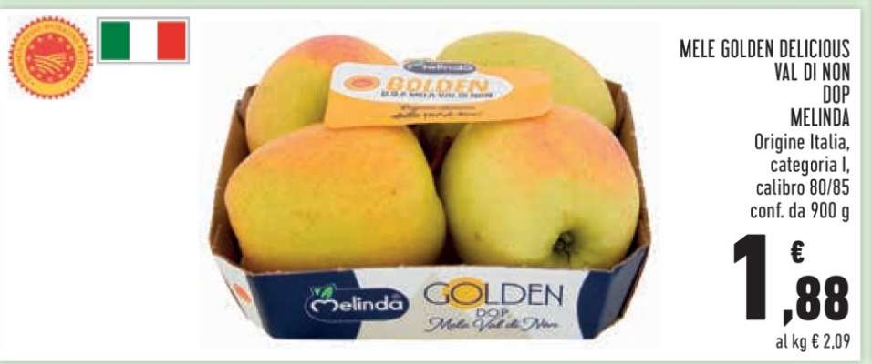 MELE GOLDEN DELICIOUS VAL DI NON DOP