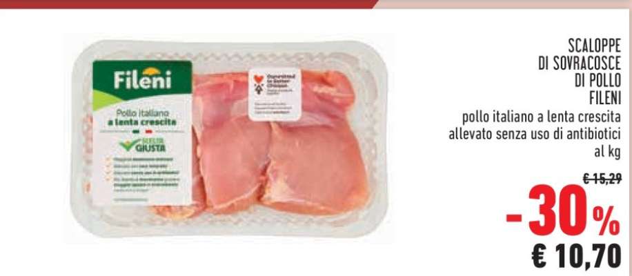 SCALOPPE DI SOVRACOSCE DI POLLO FILENI