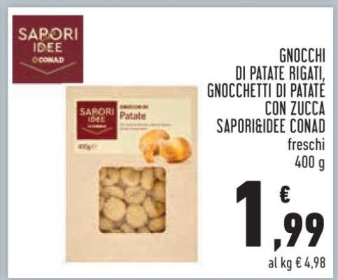 Gnocchi di Patate Rigati, Gnocchetti di Patate con Zucca Sapori&Idee Conad