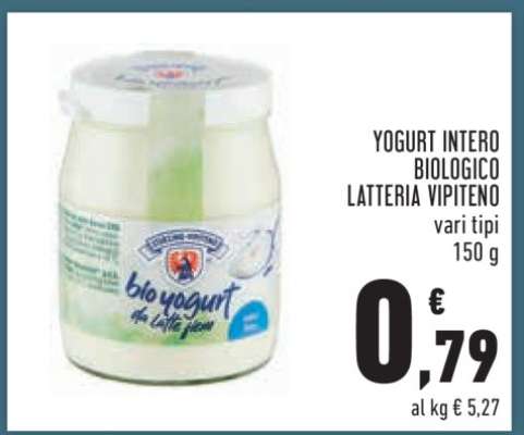 YOGURT INTERO BIOLOGICO LATTERIA VIPITENO
