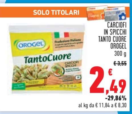 Carciofi in Spicchi Tanto Cuore Orogel