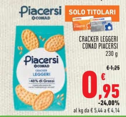 CRACKER LEGGERI CONAD PIACERSI