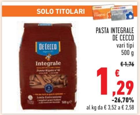 Pasta Integrale De Cecco